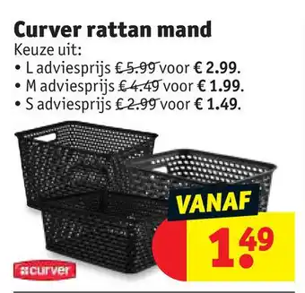 Kruidvat Curver rattan mand aanbieding