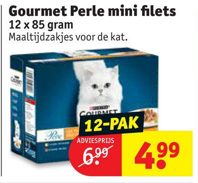 Gourmet Perle Mini Filets In Saus Kip / Konijn / Rund / Zalm 60X85 Gr