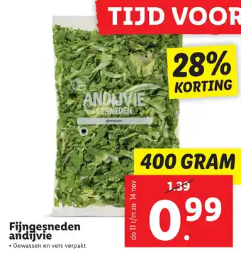 Lidl Fijngeşneden andijvie aanbieding