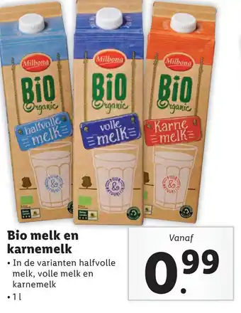 Lidl Bio melk em karnemelk aanbieding