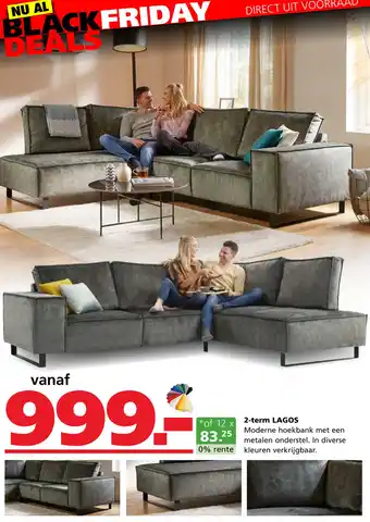 Seats and Sofas 2-term L AGOS aanbieding