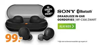 Expert Sony bluetooth daardloze in-ear oordopjes aanbieding