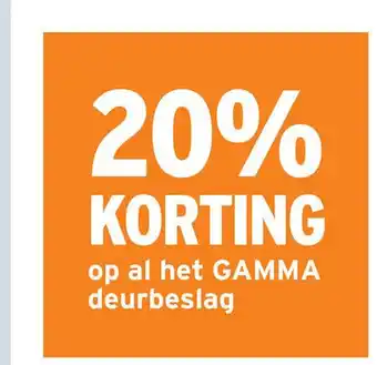 GAMMA op al het GAMMA deurbeslag aanbieding