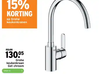 GAMMA Grohe keukenkraan Get chroom aanbieding