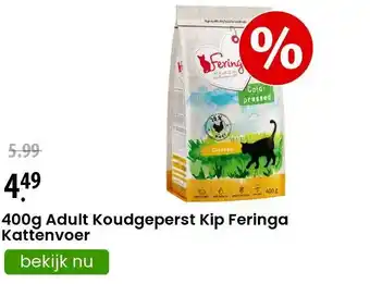 Zooplus 400g Adult Koudgeperst Kip Feringa Kattenvoer aanbieding