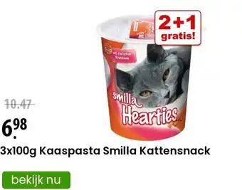 Zooplus 3x100g Kaaspasta Smilla Kattensnack aanbieding