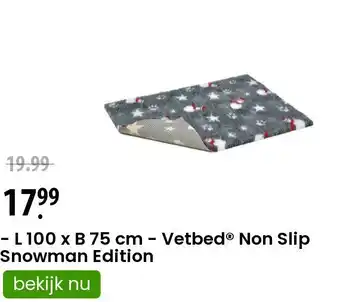 Zooplus - L 100 x B 75 cm - Vetbed® Non Slip Snowman Edition aanbieding