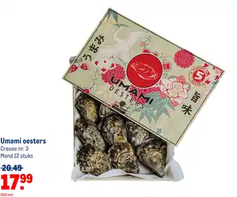 Makro Umami oesters aanbieding