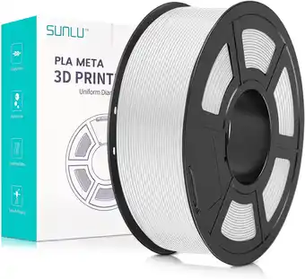 Amazon SUNLU Meta PLA Filament 1.75mm, Neatly Wound PLA Meta Filament, Sterkheid, Betere Vloeibaarheid, Snelle Druk voor 3D Printer, aanbieding