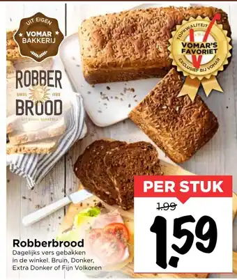 Vomar Voordeelmarkt Robberbrood per stuk aanbieding