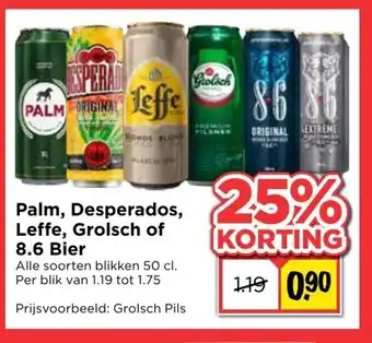 Vomar Voordeelmarkt Palm, Desperados , Leffe, Grolsch of 8,6 Bier aanbieding