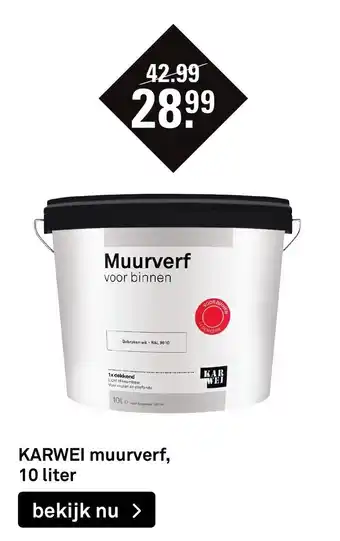 Karwei Muurverf, 10 liter aanbieding