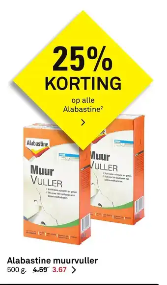 Karwei Alabastine Muurvuller 500g aanbieding