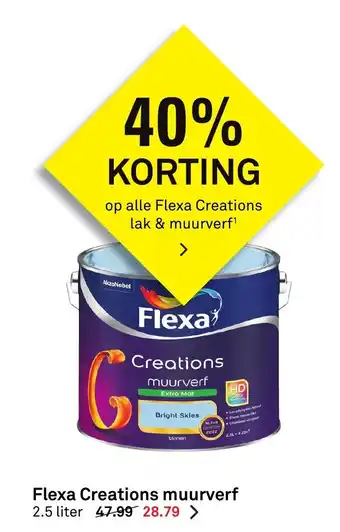 Karwei Flexa Creations Muurverf 2,5 liter aanbieding