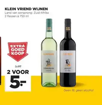 Jumbo Klein vriend wijnen 750 ml aanbieding