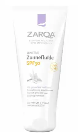 De Online Drogist Zarqa Sensitive Zonnefluïde SPF30 aanbieding