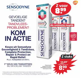 Trekpleister Sensodyne 75ml aanbieding