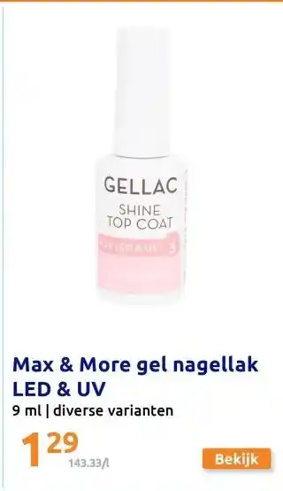 Action Max & More gel nagellak LED & UV aanbieding