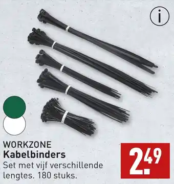 ALDI WORKZONE Kabelbinders aanbieding