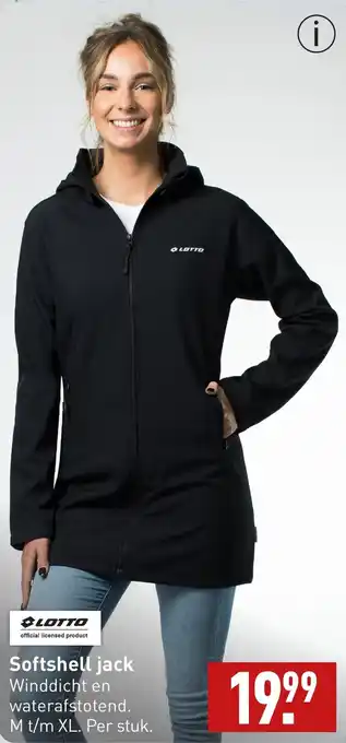 ALDI LOTTO Softshell jack aanbieding