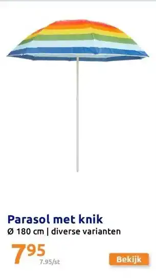 Action Parasol met knik aanbieding