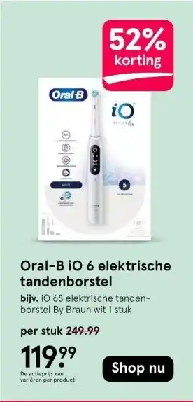 Etos Oral-B iO 6 elektrische tandenborstel aanbieding