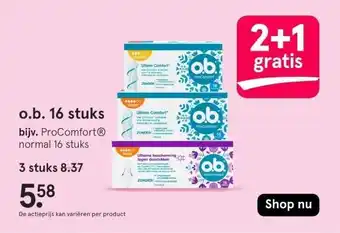 Etos o.b. 16 stuks aanbieding