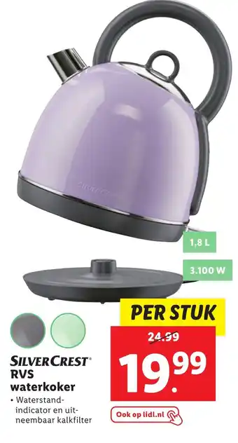 Lidl RVS waterkoker aanbieding