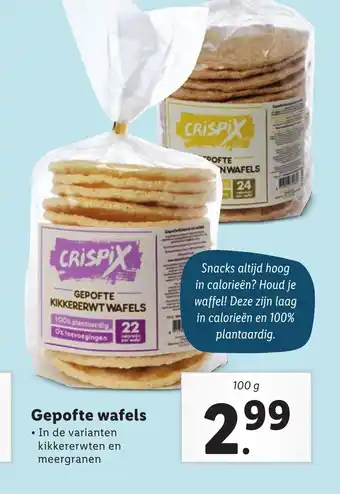 Lidl Gepofte wafels 100 g aanbieding