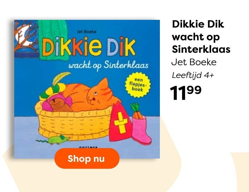 Jet Boeke Dikkie Dik wacht op Sinterklaas aanbieding bij The Read Shop
