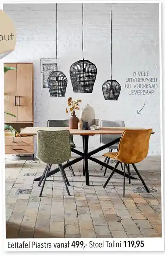Pronto wonen Eettafel Piastra aanbieding