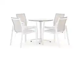 Kees Smit R&S Design Altea/Canzo ø 80cm dining tuinset 5-delig stapelbaar aanbieding