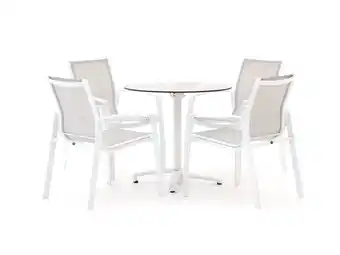 Kees Smit R&S Design Altea/Canzo ø 80cm dining tuinset 5-delig stapelbaar aanbieding