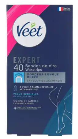 De Online Drogist Veet Expert Koude Waxstrips Benen & Lichaam Gevoelige Huid aanbieding