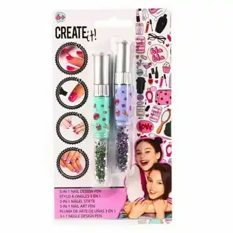 Lobbes Create It! Nagellak 3in1 Pennen, 2st. aanbieding