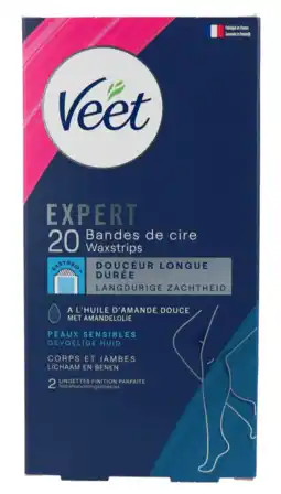 De Online Drogist Veet Expert Koude Waxstrips Benen & Lichaam Gevoelige Huid aanbieding