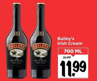 Vomar Voordeelmarkt Bailey's Irish Cream 700ml aanbieding