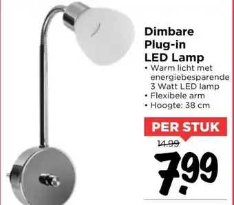 Vomar Voordeelmarkt Dimbare Plug-in LED Lamp aanbieding