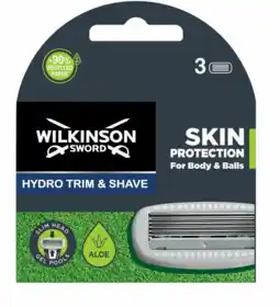 De Online Drogist Wilkinson Hydro Trim & Shave Skin Body & Balls Mesjes aanbieding