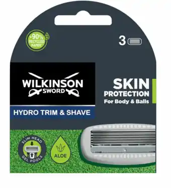 De Online Drogist Wilkinson Hydro Trim & Shave Skin Body & Balls Mesjes aanbieding