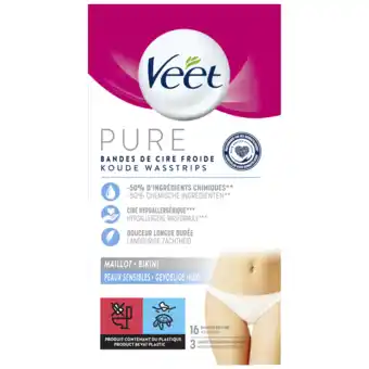 De Online Drogist Veet Pure Koude Wasstrips Bikinilijn aanbieding