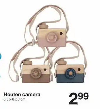 Zeeman Houten Camera 8,5 X 6 X 3 Cm aanbieding