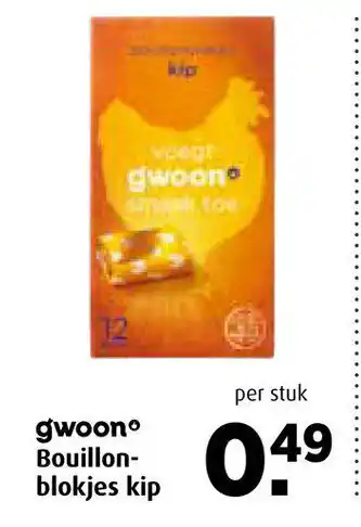 Boni G'woon Bouillon- blokjes kip aanbieding