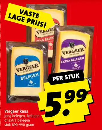 Boni Vergeer kaas 890-990g aanbieding