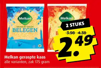 Boni Melkan geraspte kaas 175g aanbieding