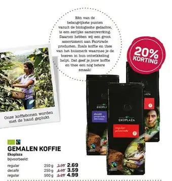 Ekoplaza Gemalen Koffie Ekoplaza 20% Korting aanbieding