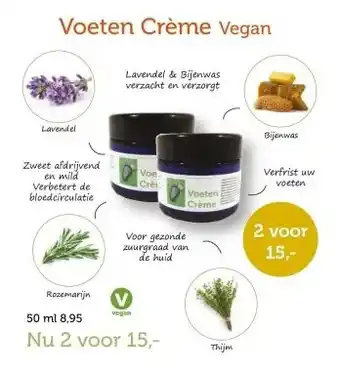 De Rode Pilaren Voeten Crème Vegan aanbieding