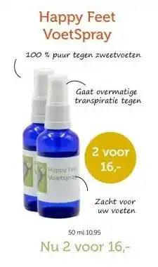 De Rode Pilaren Happy Feet VoetSpray aanbieding