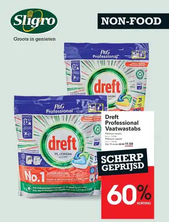 Sligro Dreft Professional Vaatwastabs aanbieding