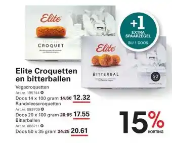 Sligro Elite Croquetten en bitterballen aanbieding